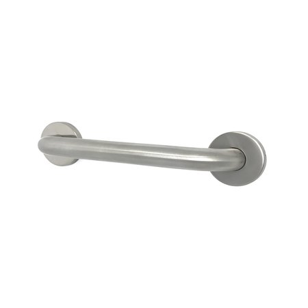 PREFERRED BATH ACCESSORIES 5000 Balance 15.07" Length, Smooth, Stainless Steel, 12" Grab Bar, Satin Stainless 5012-SS